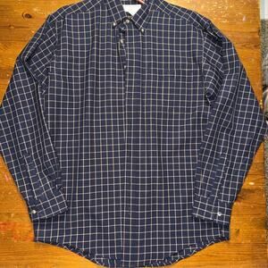 Vintage CC Filson Mens Shirt Large Blue Plaid Virgin Wool Flannel Outdoor